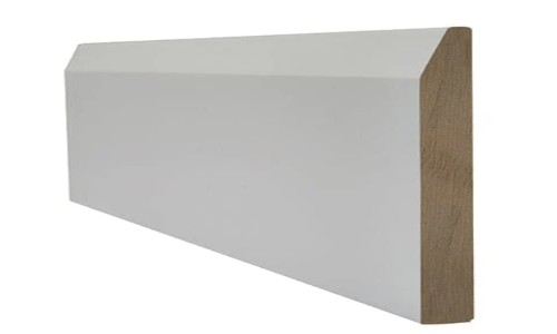 4" Pre-primed Chamfered Edge Skirting per m