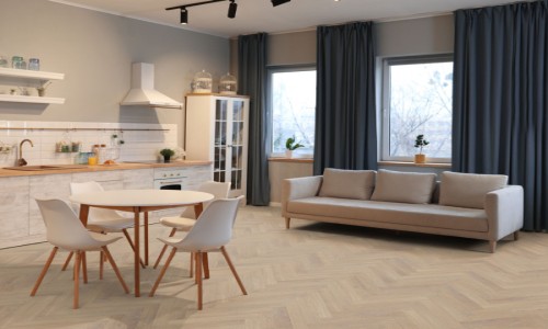 Aqua Deluxe Savannah Oak Herringbone 5mm SPC.