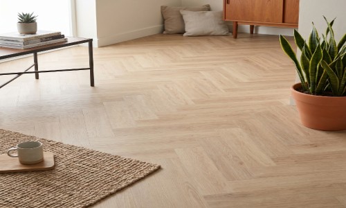 Aqua Pale Timberwash Herringbone 5mm SPC