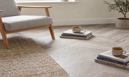 Aqua Slate Drift Herringbone SPC