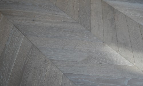 Smoked Rocky Grey Chevron Engineered Wood Flooring