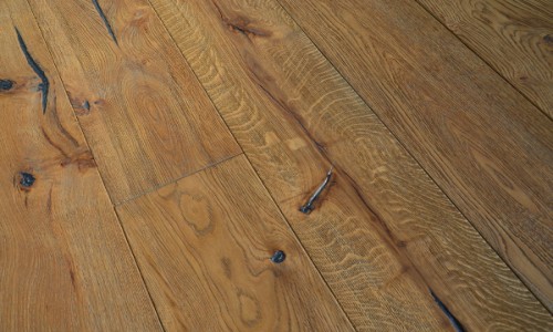 Antique Distressed Moonstone Grey Oiled Multiply Engineered Wood Flooring