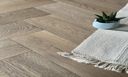 Grey Herringbone Engineered Wood Flooring