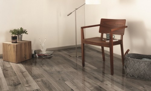 Lucent Silver Grey High Gloss 8mm Laminate Flooring