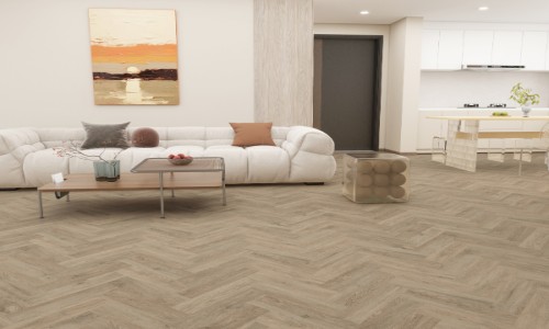 Opulenza Natural Oak Herringbone LVT Flooring