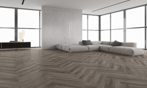 Urban Dusk Herringbone Studio Designs 2.5mm LVT Flooring