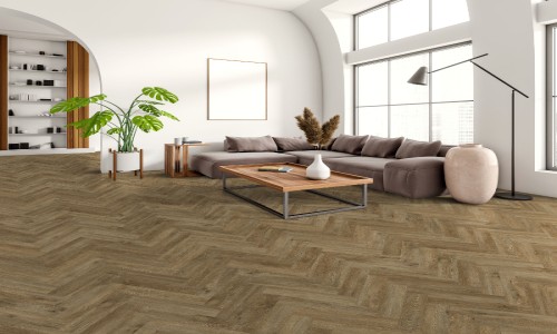 Fascino Aged Burl Herringbone LVT Flooring