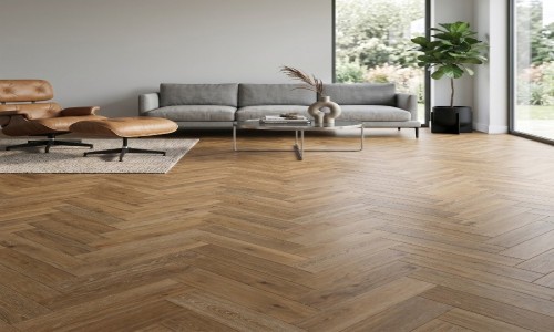 OakForm Herringbone Classic Cirrus Smoked Grey