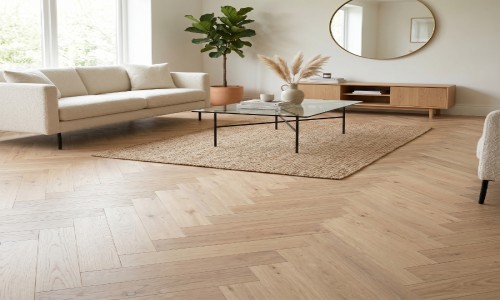 OakForm Herringbone Classic Claymist Smoked White